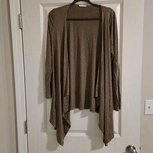 Elegant Tan Open Front Cardigan